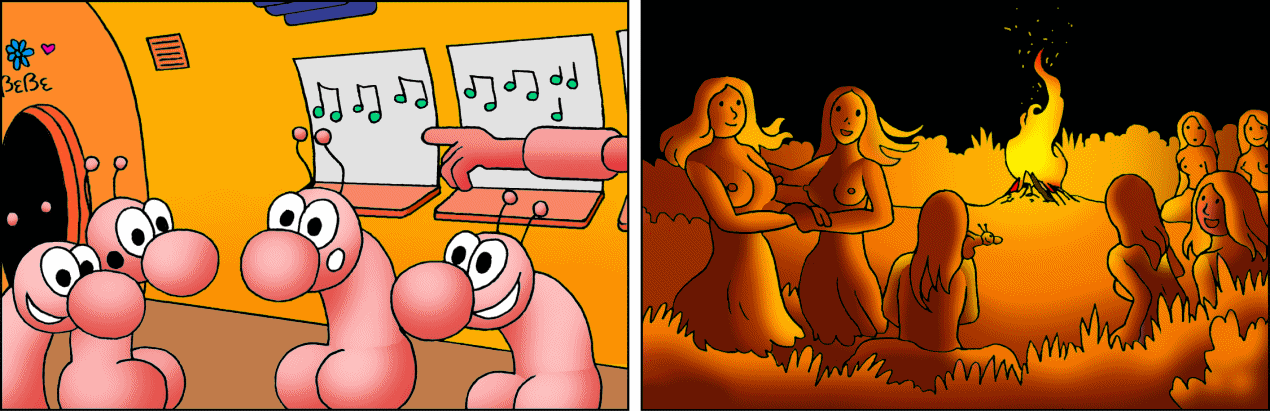 Les likpas et les doudounelles apprennent à chanter...