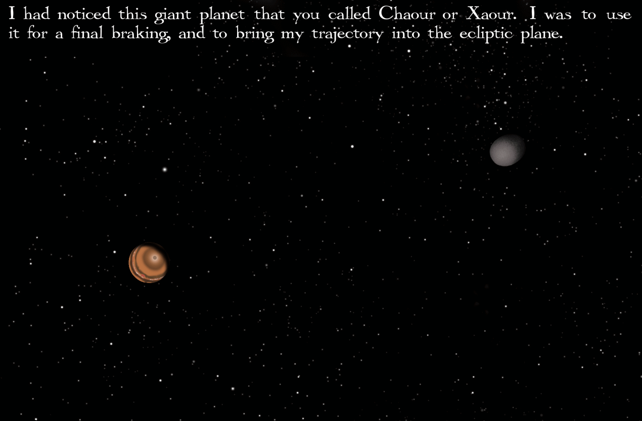 The Mother wants to use the planet Chaour for a final braking